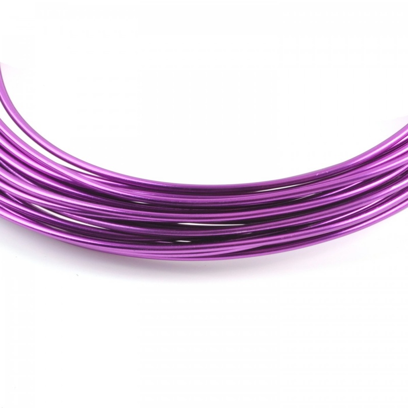 Hliníkový drát, 2 mm, fialový, 6 m