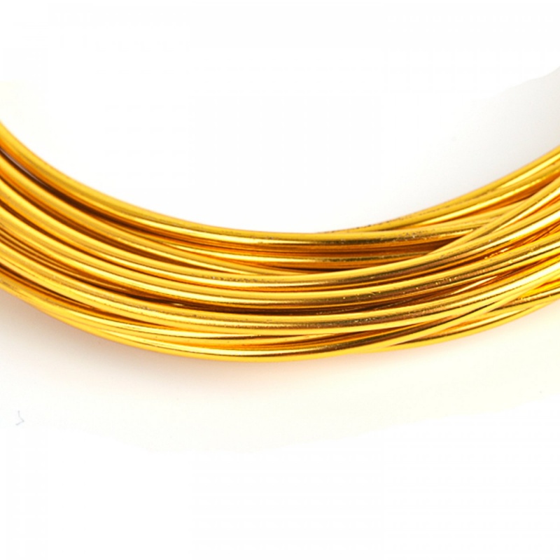 Hliníkový drát, 2 mm, zlatý, 1 m