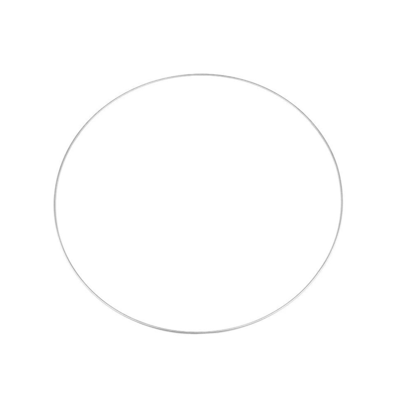 Kovový kruh stříbrný, průměr 60 cm 