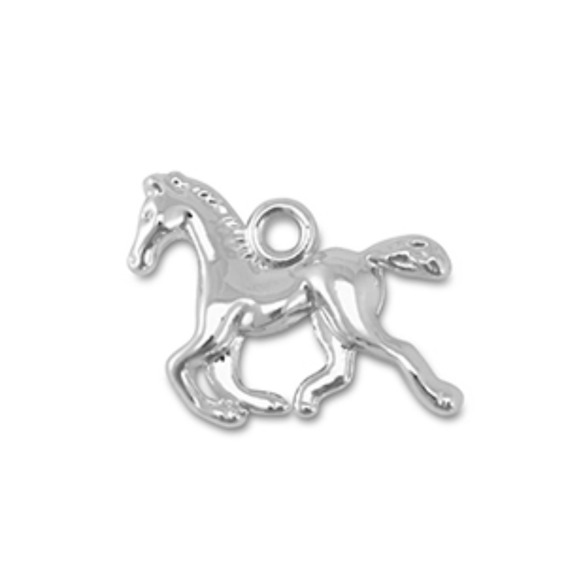 Kovový přívěsek, běžící kůň stříbrná