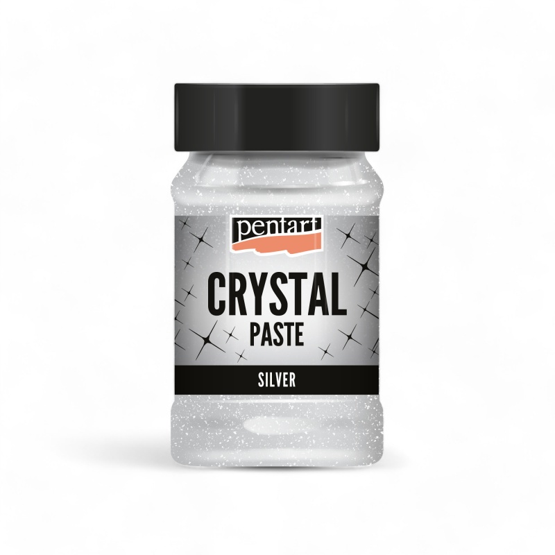 Křišťálová pasta, Crystal Paste, 100 ml, stříbrná