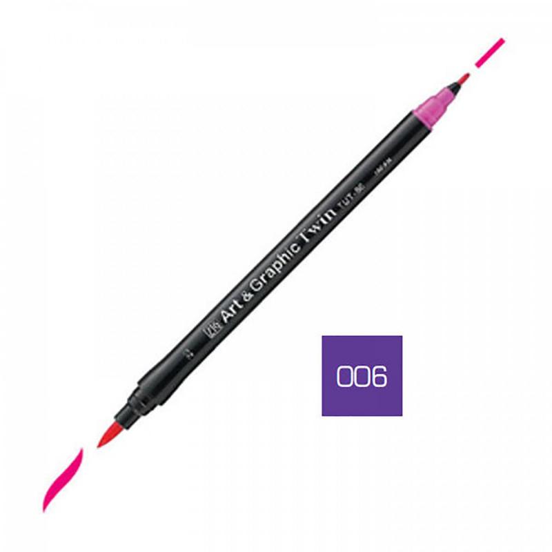 Kuretake, Art & Graphic Twin, 006 Violet