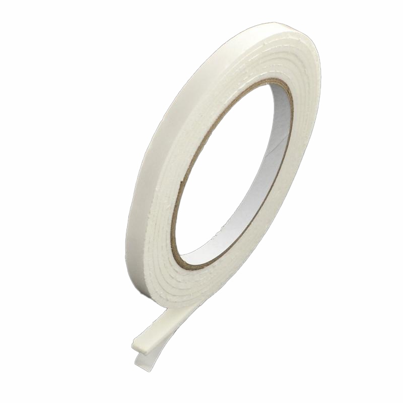 Lepící páska, pěnová, bílá, 10 mm, 2 m