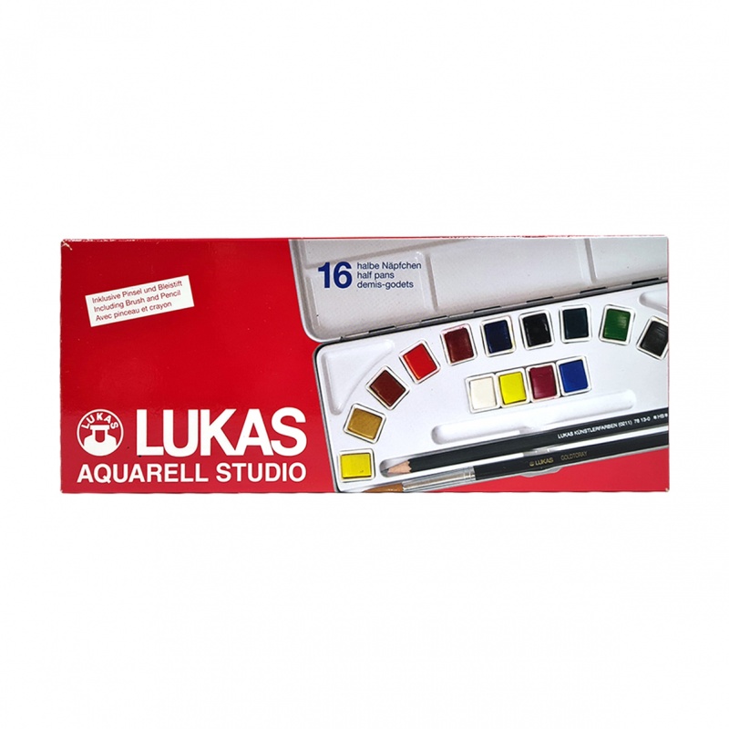 LUKAS Studio sada akvarelových barev, 18ks, plechový box