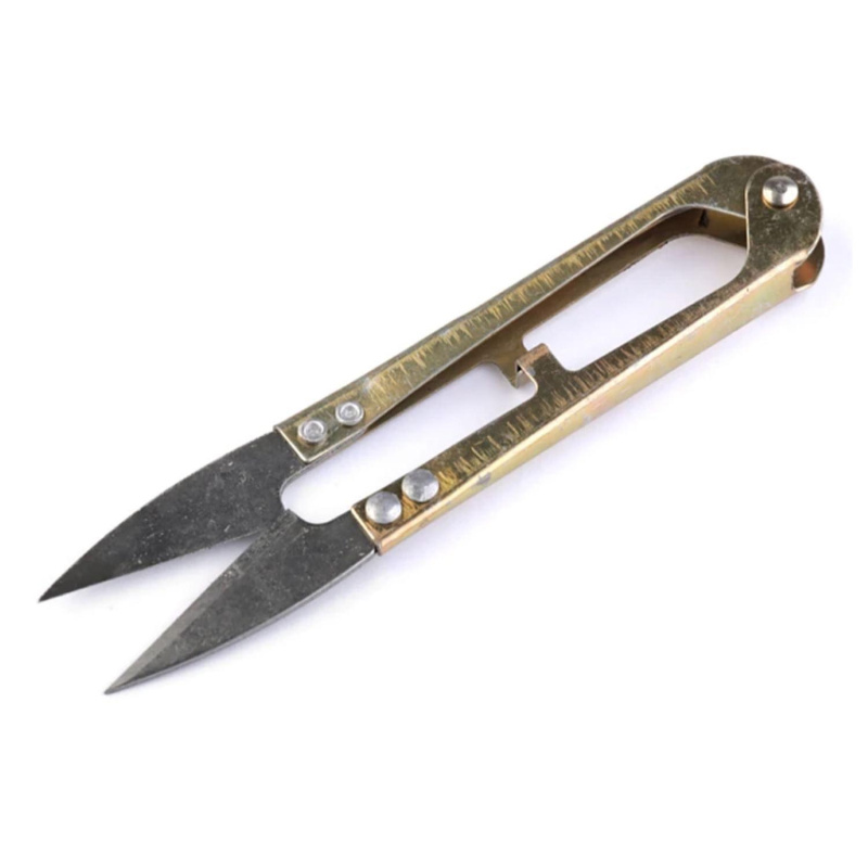 Nůžky cvakačky, zlaté světlé 10 cm  