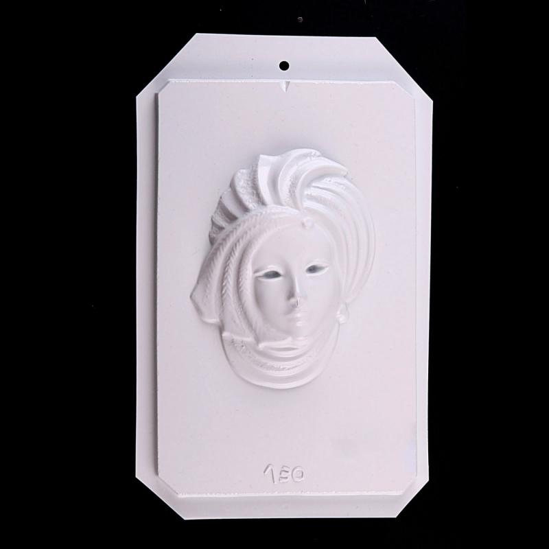Plastová forma, 18 x 28 cm, benátské masky ženské