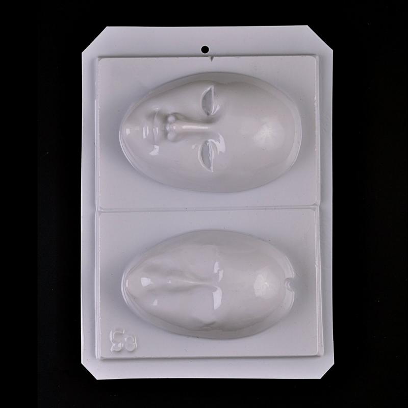 Plastová forma, 18x28 cm, obličeje, masky
