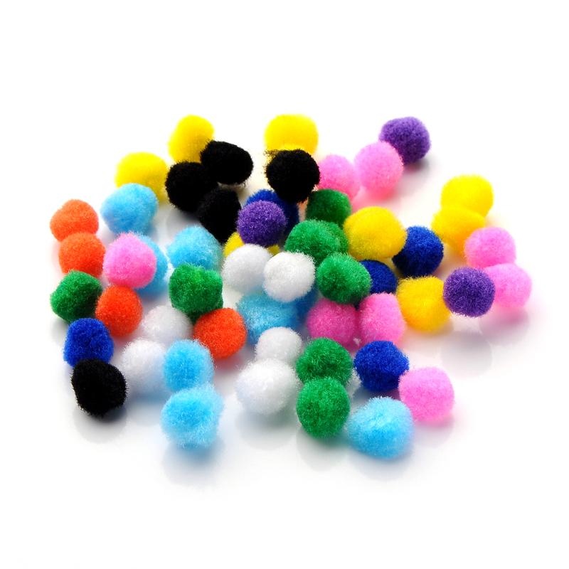 Pom pom, kulička, 15 mm, mix barev, 50 ks