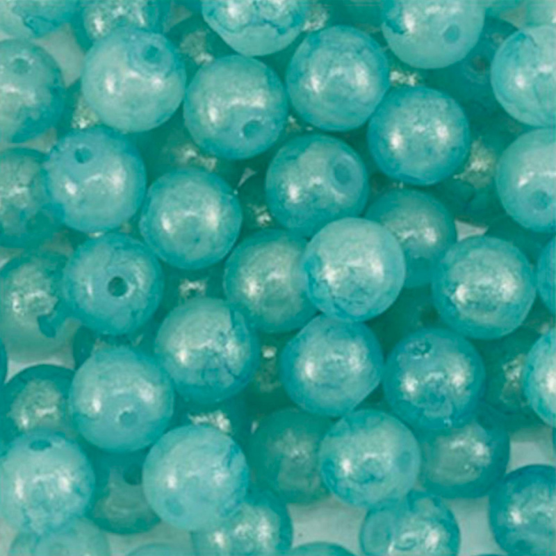 Praskačky kulička, tyrkysovo-modro-zlaté, 8 mm, 10 ks 