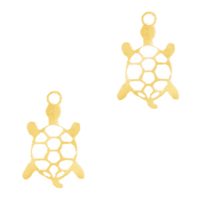 Přívěsek z nerezové oceli, želva zlatá