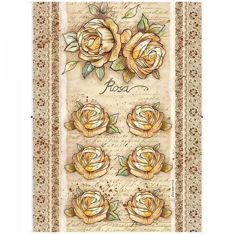 Rýžový papír, A4, Roses a květiny by Donatella