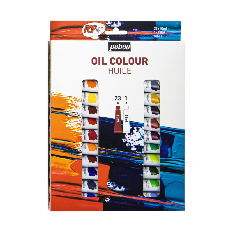 Sada olejových barev Pop Art, 23 x 10 ml + 1 x 15 ml 