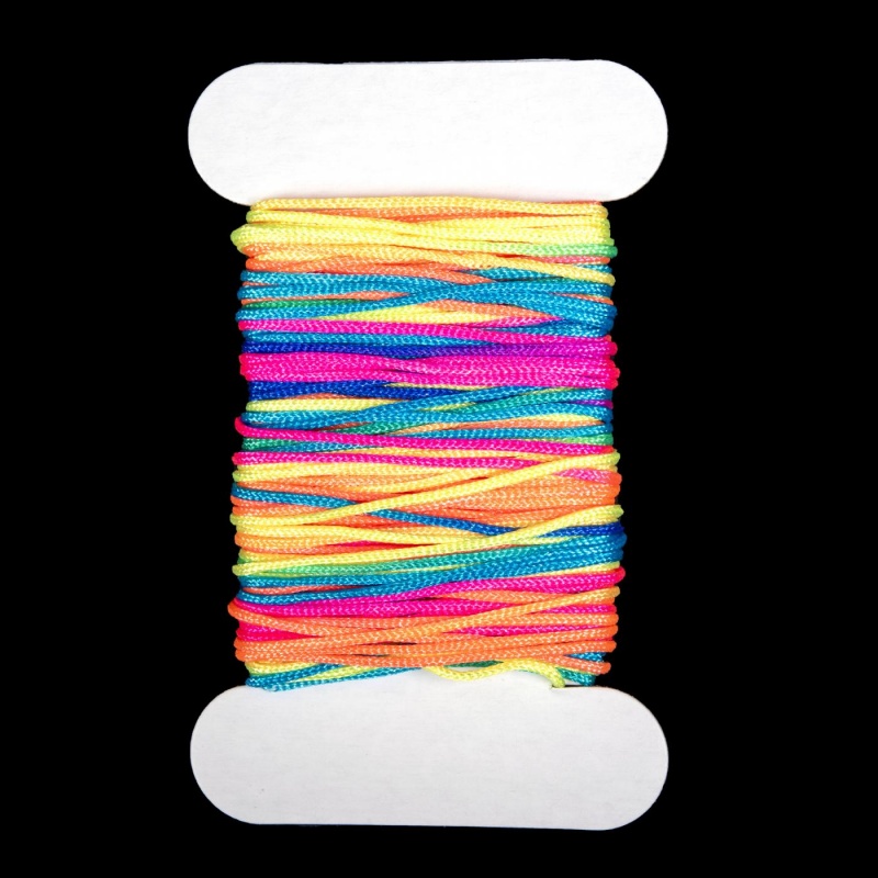 Shamballa šňůrka 1 mm, 25 m, barevná neonová