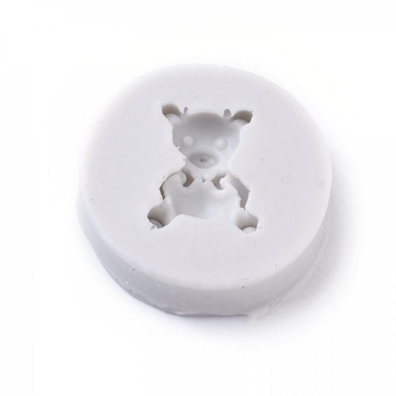 Silikonová forma, macík, 3,3 x 0,9 cm