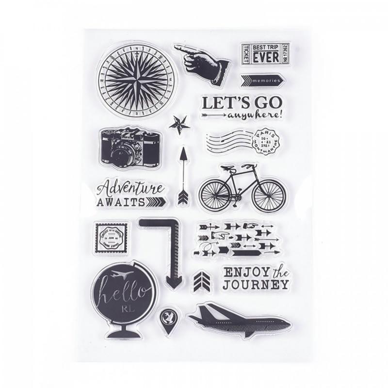 Silikonové razítka, sada, cestování 2