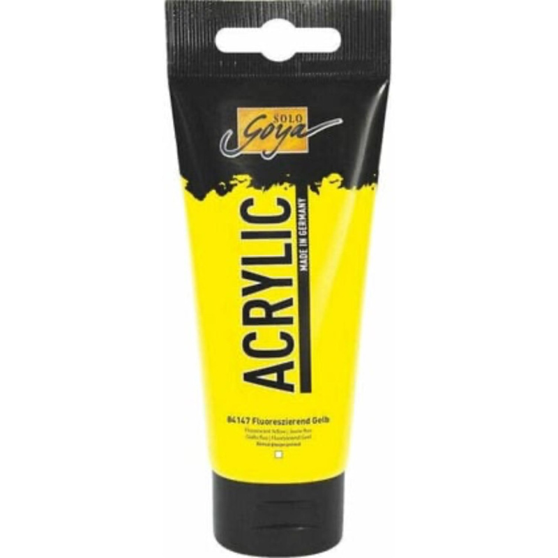 SOLO GOYA, akrylová barva fluorescenční žlutá 100 ml