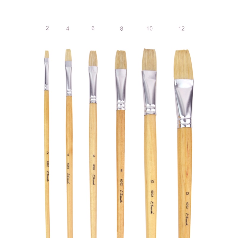 Štětec t-brush 6002, white Bristle, plochý n ° 10