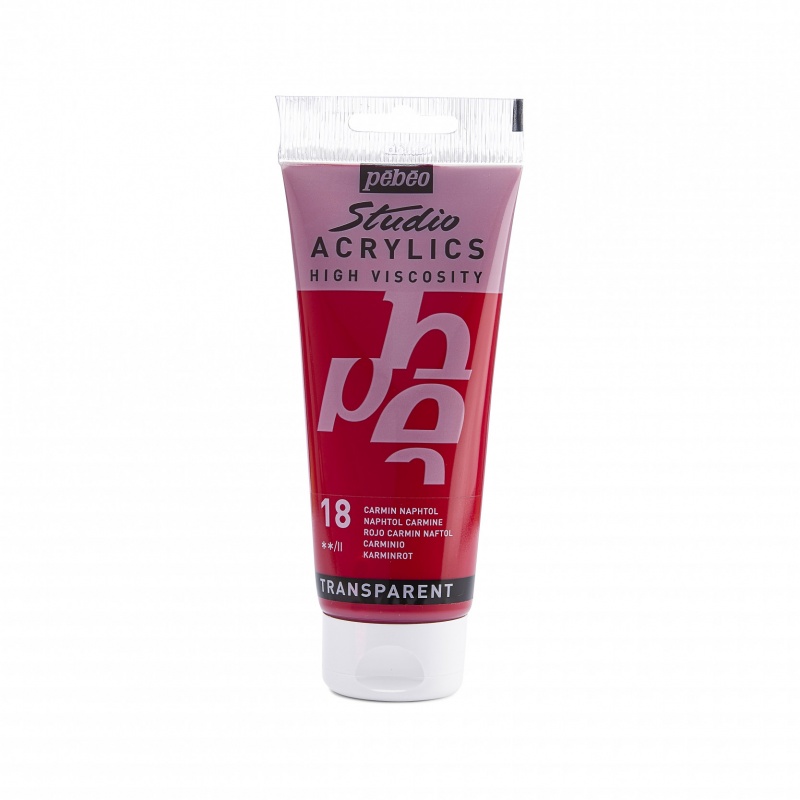 Studio Acrylics 100 ml, 18 Naphtol carmine