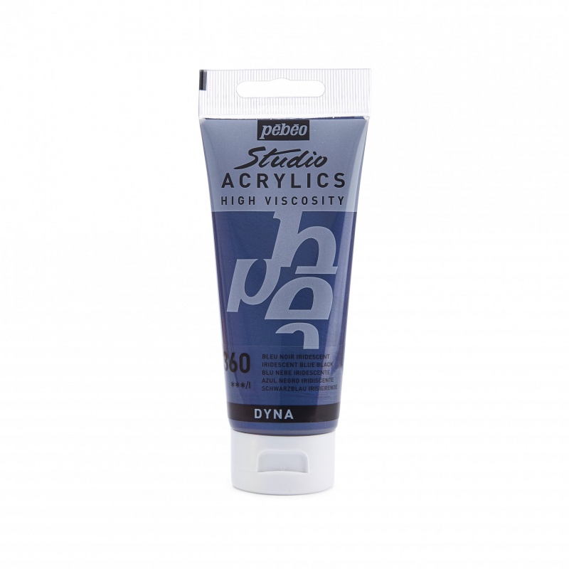 Studio Acrylics 100 ml, 360 Iridescent Blue black