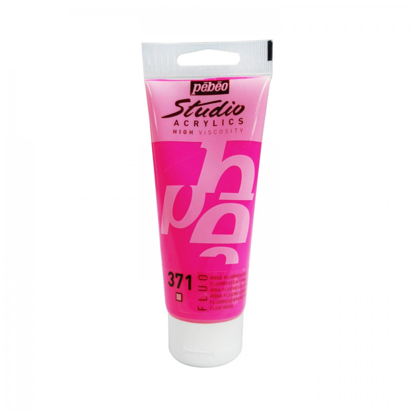 Studio Acrylics 100 ml, 371 Fluorescent Pink