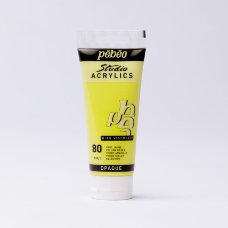 Studio Acrylics 100 ml, 80 Yellow Green 