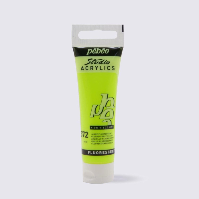 Studio Acrylics 30 ml, 372 Fluorescent Yellow 