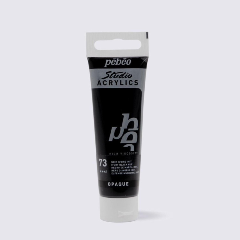 Studio Acrylics 30 ml, 73 Ivory Black Hue 