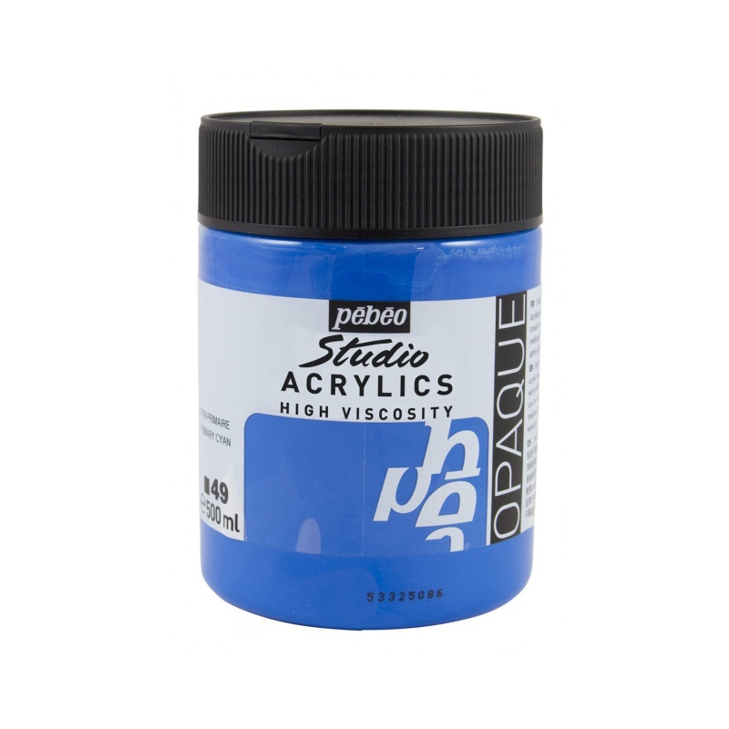 Studio Acrylics 500 ml, 49 Primary cyan