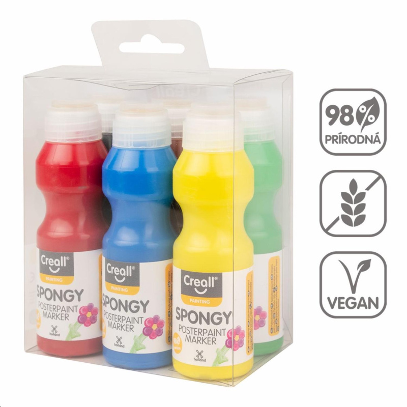 Sada temperových barev SPONGY Creall, 6 x 70 ml 