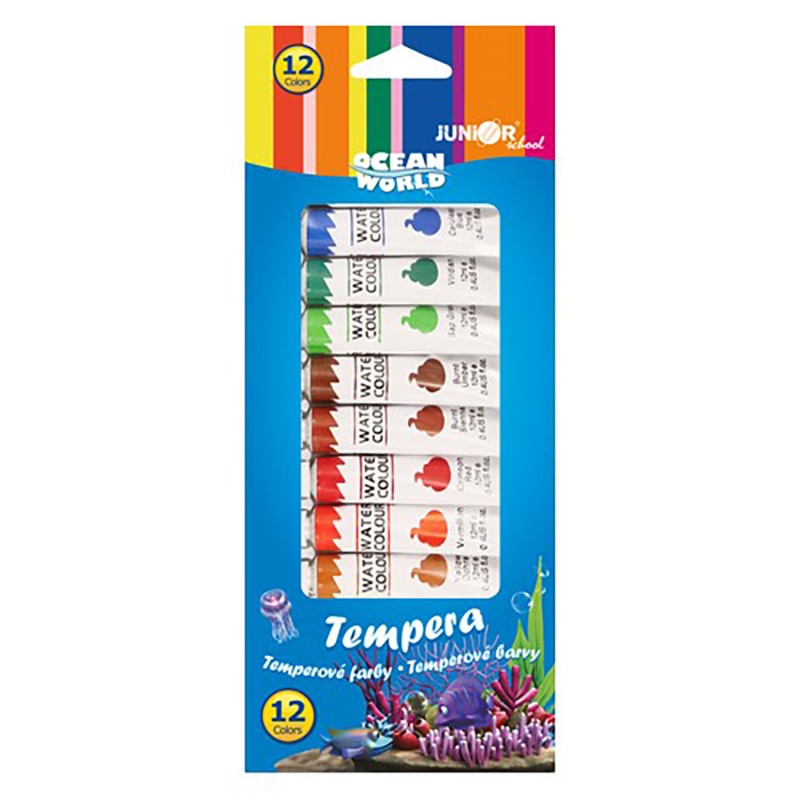 Temperové barvy Ocean World 12 ml, sada 12 ks