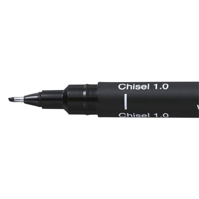 UNI PIN marker, zřezaný hrot, 1 mm černý