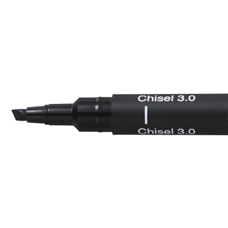 UNI PIN marker, zřezaný hrot, 3 mm černý