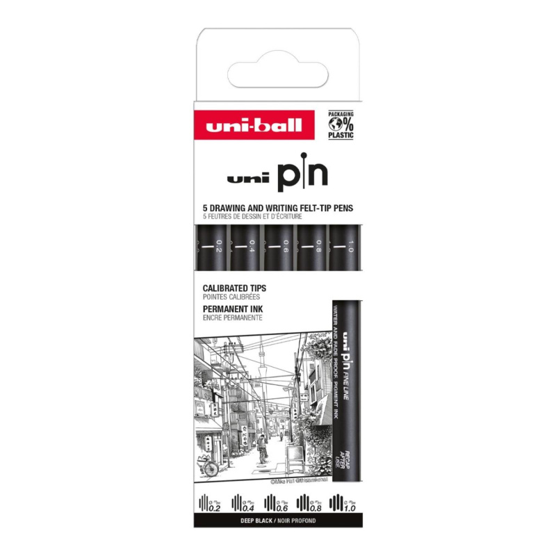 UNI PIN sada 5 rýsovacích pravítek Classic 2