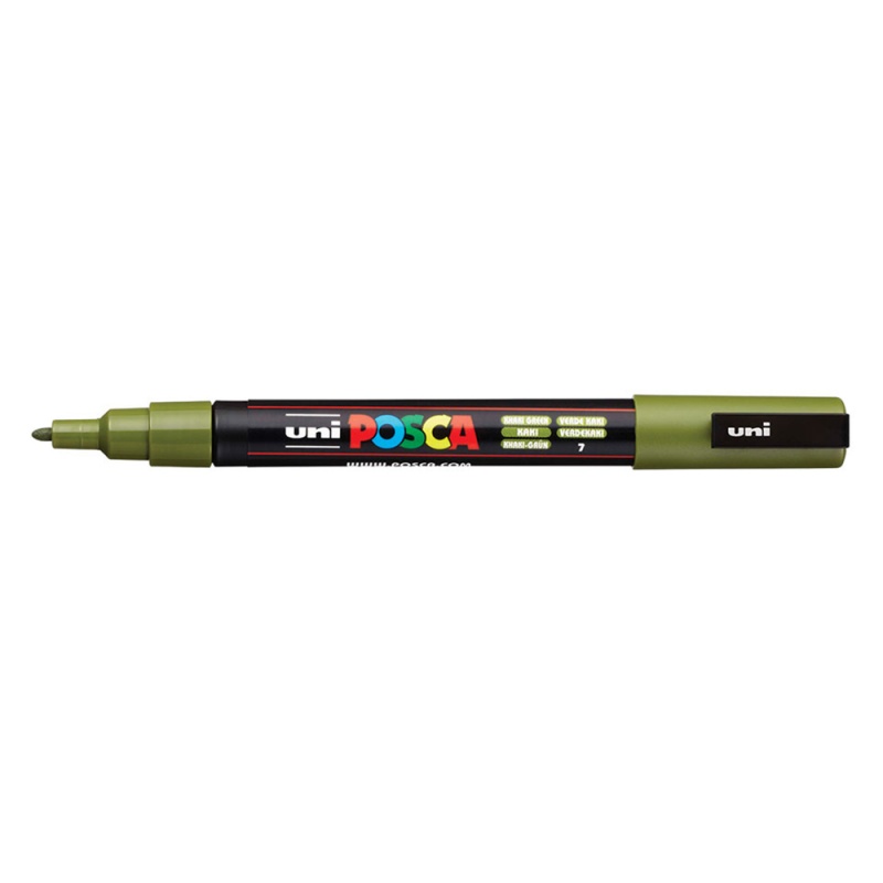 Popisovač Uni Posca PC-3M, 1,3 mm, khaki zelený