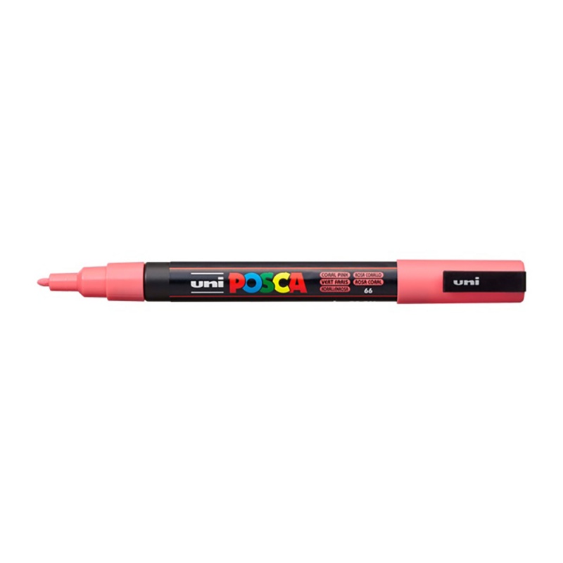 Popisovač Uni Posca PC-3M, 1,3 mm, korálově růžový