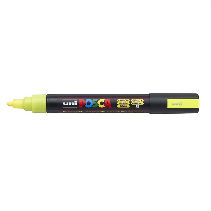 Značkovač Uni Posca PC-5M, 2,5 mm, fluorescenční žlutý