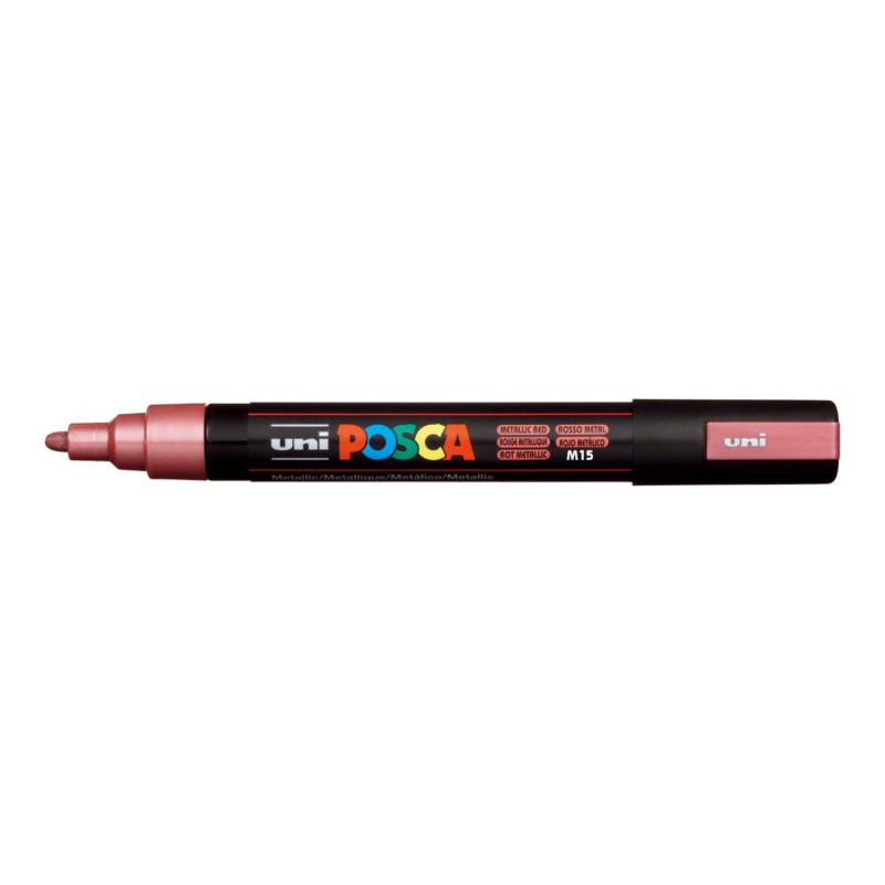 Popisovač Uni Posca PC-5M, 2,5 mm, metalický rudý