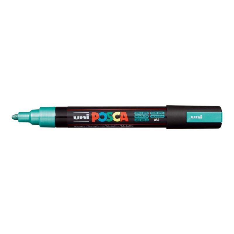 Popisovač Uni Posca PC-5M, 2,5 mm, zelená metalíza