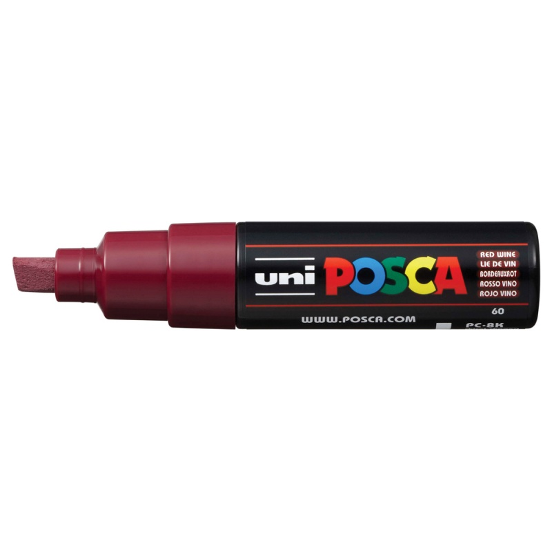 Popisovač Uni Posca PC-8K, 8 mm, vínová barva