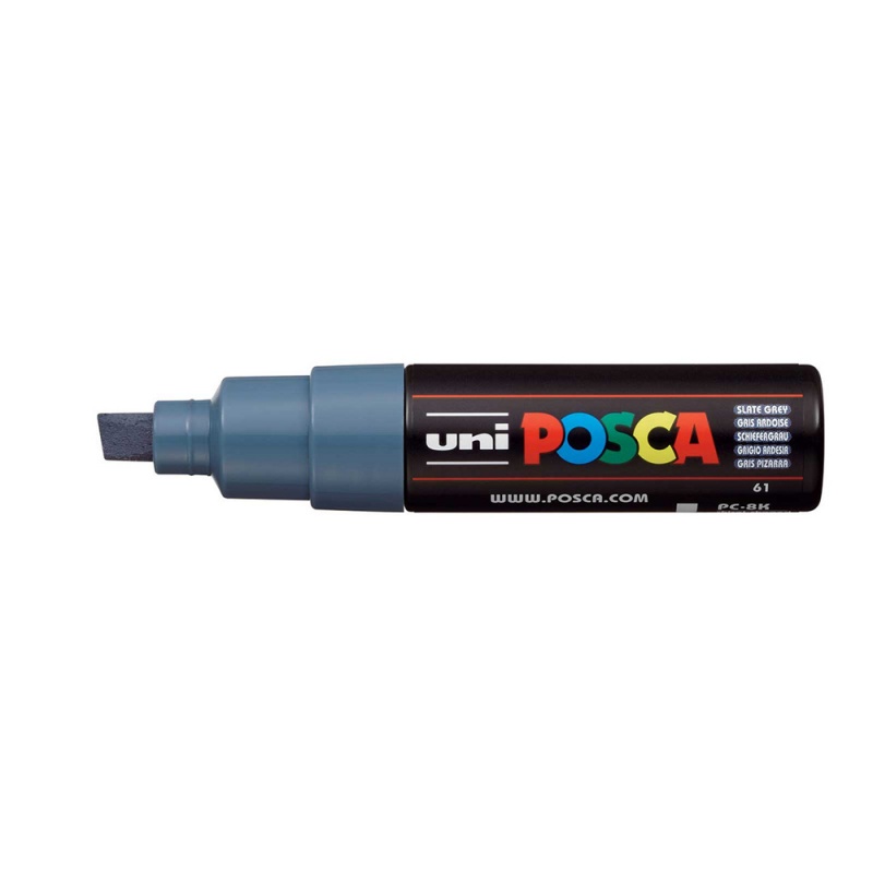 Popisovač Uni Posca PC-8K, 8 mm, břidlicově šedý