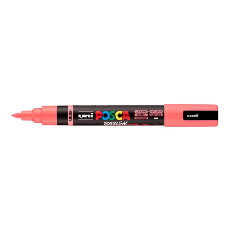 Popisovač UNI POSCA se štětcovým hrotem 1 - 4 mm, korálový