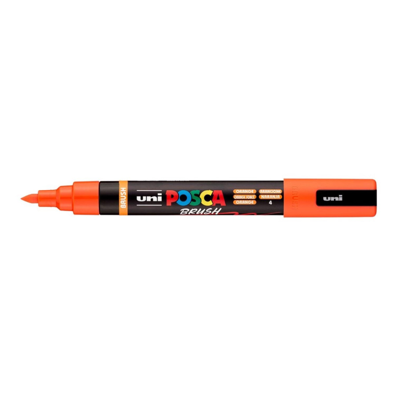 Popisovač UNI POSCA se štětcovým hrotem 1 - 4 mm, oranžový 