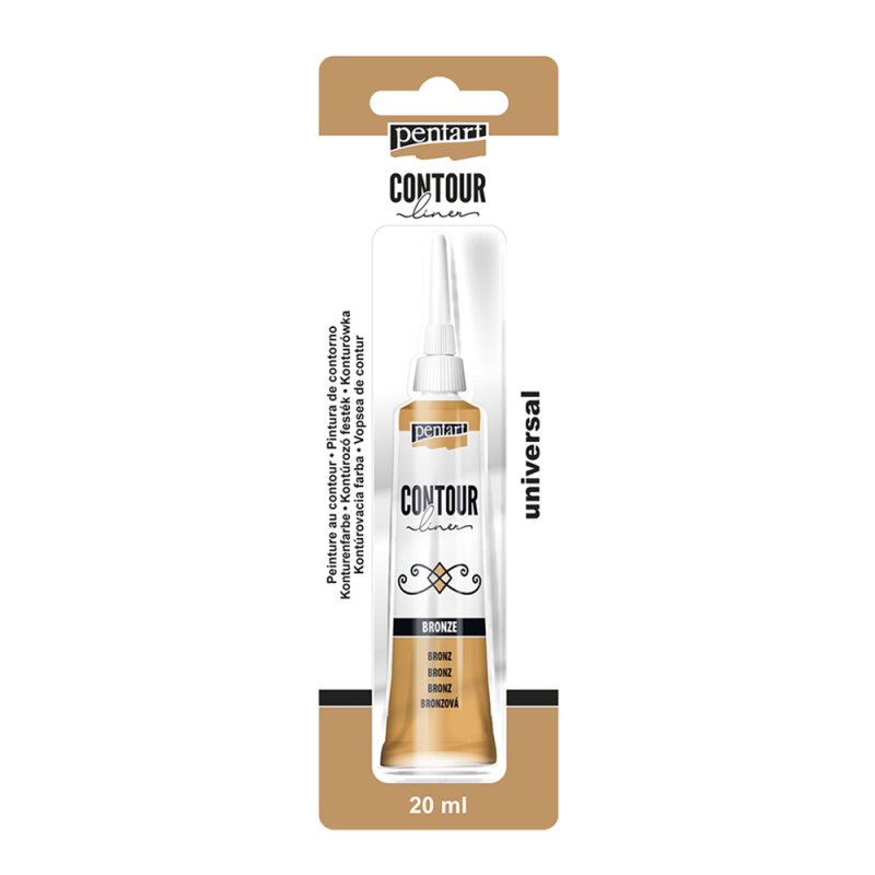 Univerzální konturovací barva 20 ml metalická bronzová