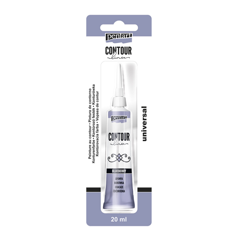 Univerzální konturovací barva 20 ml třpytivá borůvka