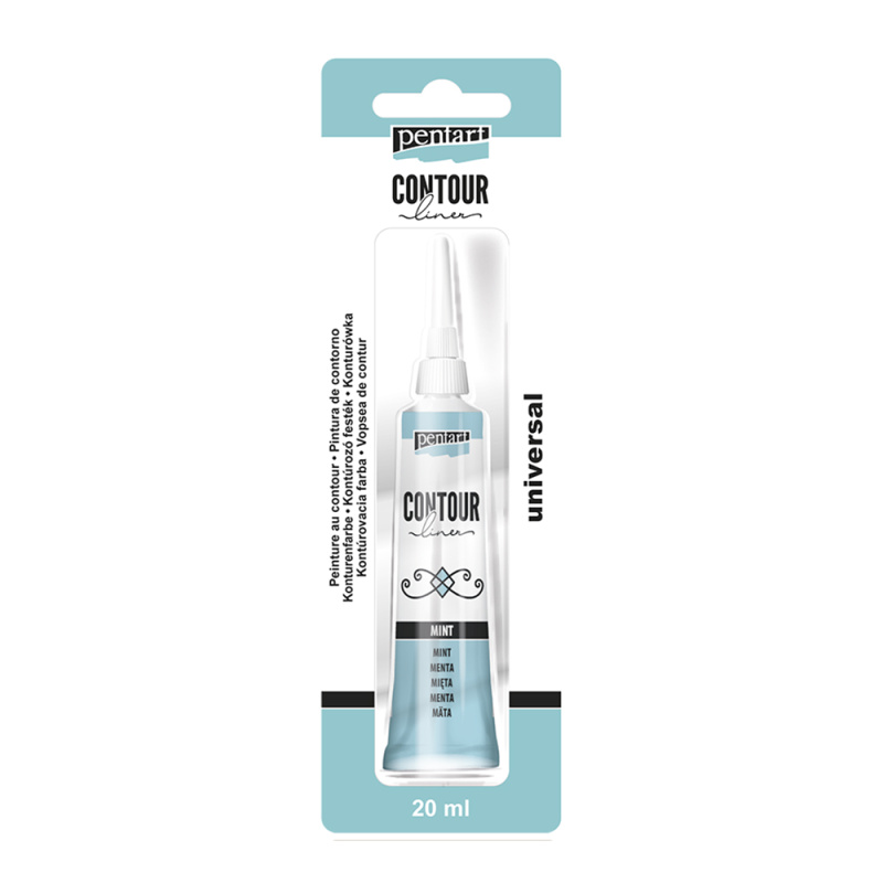 Univerzální konturovací barva 20 ml třpytivá máta
