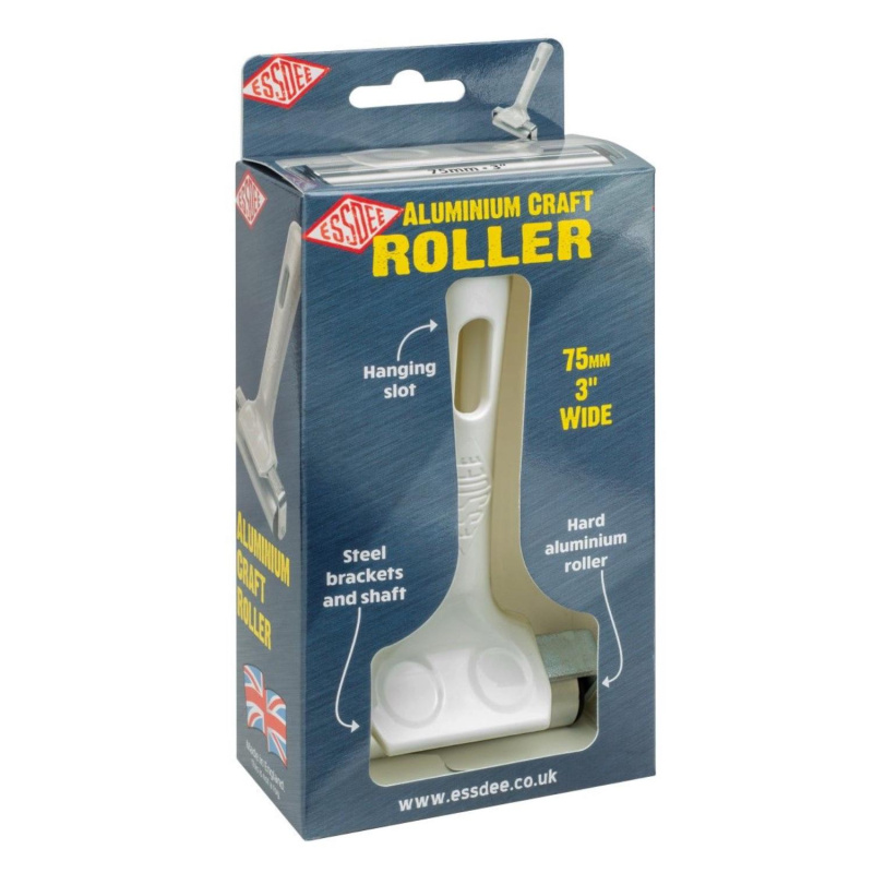 Linorytový váleček hliníkový, ESSDEE, 75 mm 