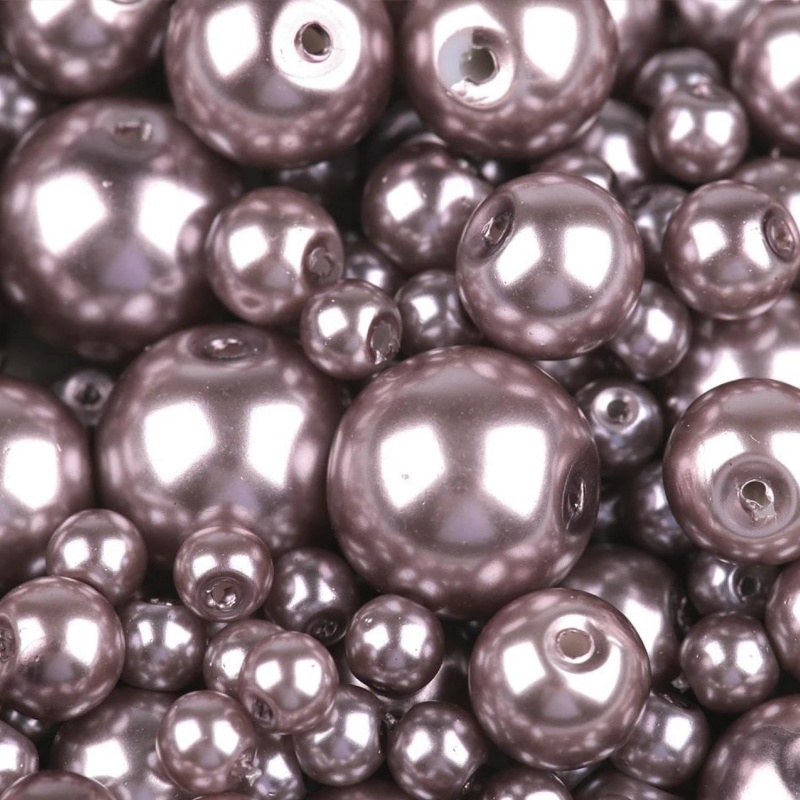 Voskované perly 10 mm, 15A starorůžová 10 ks 