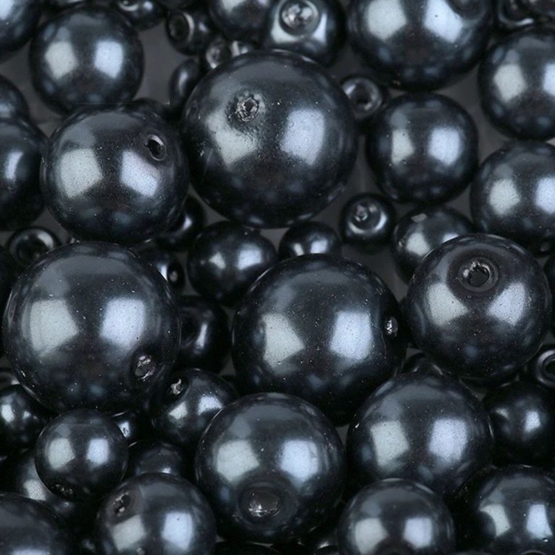Voskové perle 10 mm, 60A tmavě modré 10 ks 