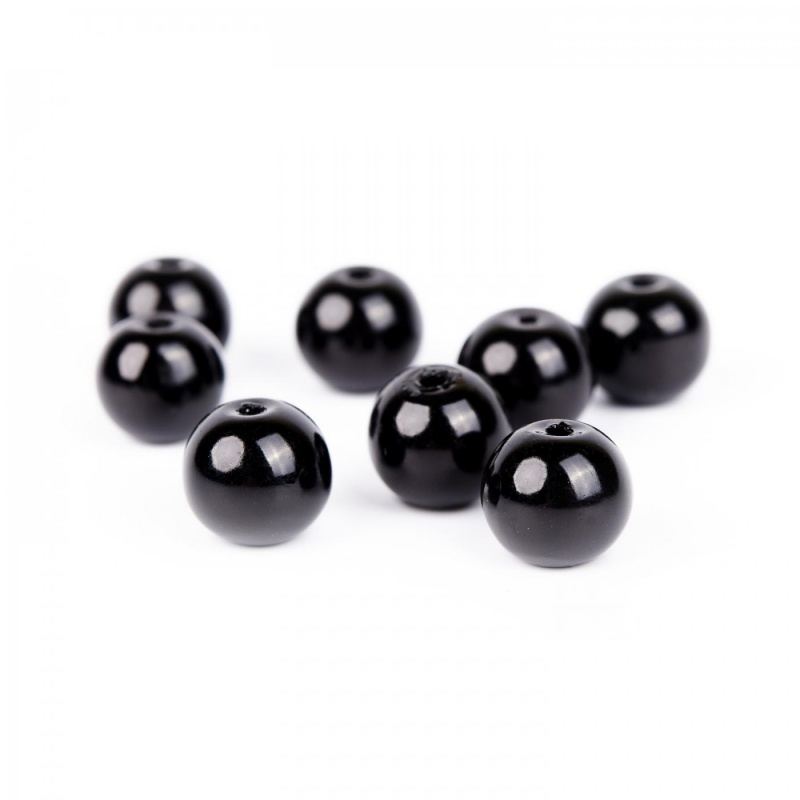 Voskované perly 8 mm černá 100 ks