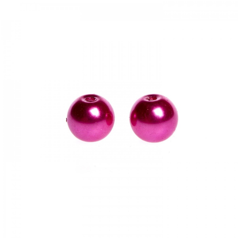 Voskované perly 8 mm cukrová růžová 20 ks